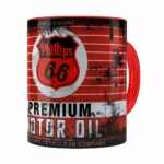 Caneca Lata De Óleo Retrô Oil Phillips Vermelha