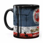 Caneca Lata De Óleo Retrô Oil Rpm Preta