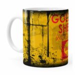 Caneca Lata De Óleo Retrô Oil Shell Branca