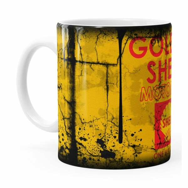 Caneca Lata De Óleo Retrô Oil Shell Branca