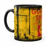 Caneca Lata De Óleo Retrô Oil Shell Preta