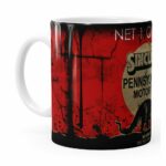 Caneca Lata De Óleo Retrô Oil Sinclair Branca