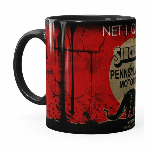 Caneca Lata De Óleo Retrô Oil Sinclair Preta