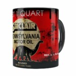 Caneca Lata De Óleo Retrô Oil Sinclair Preta