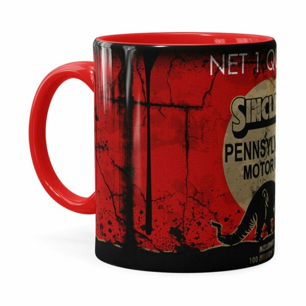 Caneca Lata De Óleo Retrô Oil Sinclair Vermelha