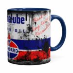 Caneca Lata De Óleo Retrô Oil Standard Azul Escuro