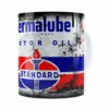 Caneca Lata De Óleo Retrô Oil Standard Branca