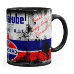 Caneca Lata De Óleo Retrô Oil Standard Preta