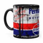 Caneca Lata De Óleo Retrô Oil Standard Preta