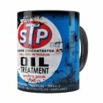Caneca Lata De Óleo Retrô Oil Stp Preta