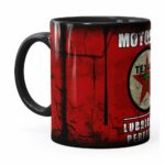 Caneca Lata De Óleo Retrô Oil Texaco Preta