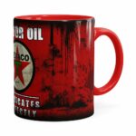 Caneca Lata De Óleo Retrô Oil Texaco Vermelha