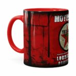 Caneca Lata De Óleo Retrô Oil Texaco Vermelha