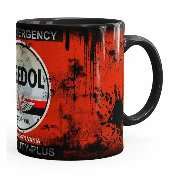 Caneca Lata De Oleo Retro Oil Veedol Preta