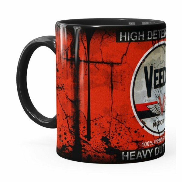 Caneca Lata De Oleo Retro Oil Veedol Preta