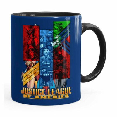 Caneca Liga Da Justiça V01 Preta