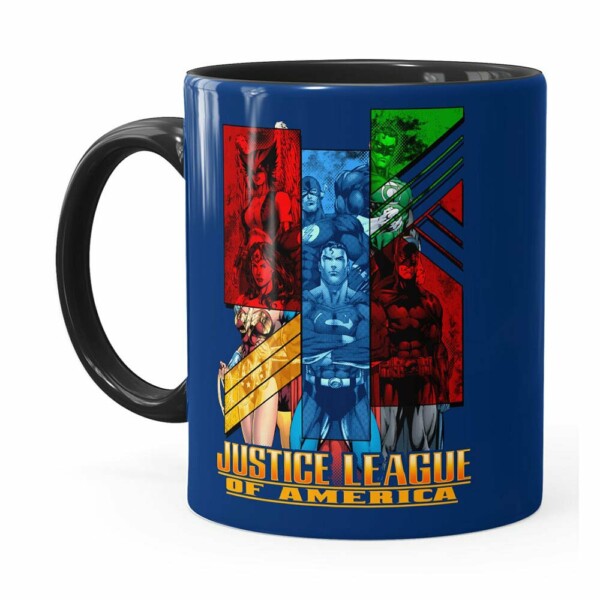 Caneca Liga Da Justiça V01 Preta