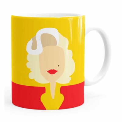 Caneca Marilyn Monroe Minimalista Branca