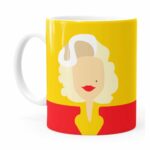 Caneca Marilyn Monroe Minimalista Branca