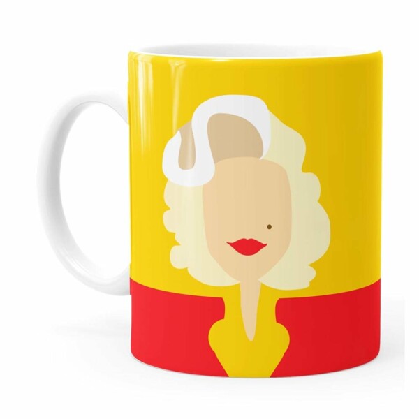 Caneca Marilyn Monroe Minimalista Branca