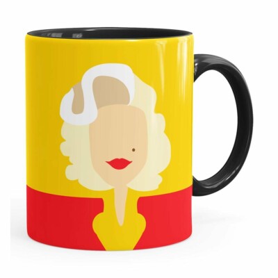 Caneca Marilyn Monroe Minimalista Preta