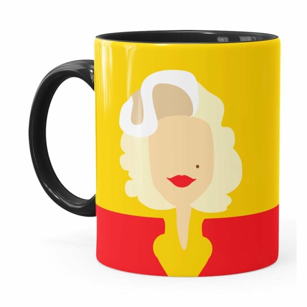 Caneca Marilyn Monroe Minimalista Preta