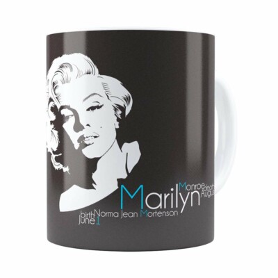Caneca Marilyn Monroe Nascimento E Morte Branca