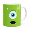 Caneca Monstros Sa Mike Minimalista Branca