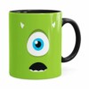 Caneca Monstros Sa Mike Minimalista Preta