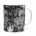 Caneca Mosaico Edward Mão de Tesoura Branca