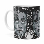 Caneca Mosaico Edward Mão de Tesoura Branca