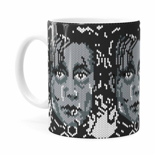 Caneca Mosaico Edward Mão de Tesoura Branca
