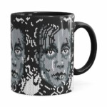 Caneca Mosaico Edward Mão de Tesoura Preta