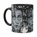 Caneca Mosaico Edward Mão de Tesoura Preta