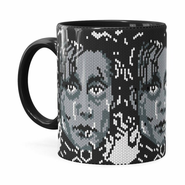Caneca Mosaico Edward Mão de Tesoura Preta