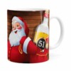 Caneca Natal Cachaça 51 Com Refrigerante Aqui Não Branca