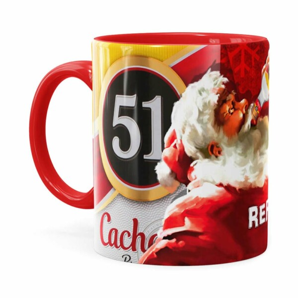 Caneca Natal Cachaça 51 Vermelha