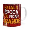 Caneca Natal Fitness Época De Ficar Grande V01 Branca