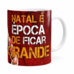 Caneca Natal Fitness Época De Ficar Grande V01 Branca