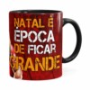 Caneca Natal Fitness Época De Ficar Grande V01 Preta