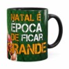 Caneca Natal Fitness Época De Ficar Grande V02 Preta
