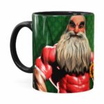 Caneca Natal Fitness Época De Ficar Grande V02 Preta