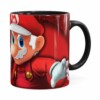 Caneca Natal Mario Bros Its Me Mario Noel V01 Preta