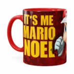 Caneca Natal Mario Bros Its Me Mario Noel V01 Vermelha