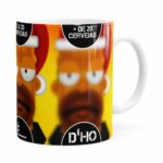 Caneca Natal Os Simpsons Homer Cervejas Branca
