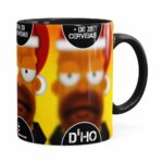 Caneca Natal Os Simpsons Homer Cervejas Preta