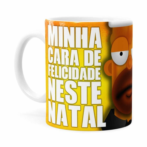 Caneca Natal Os Simpsons Homer Será Seu Único Presente Branca