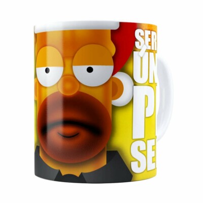 Caneca Natal Os Simpsons Homer Será Seu Único Presente Branca