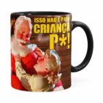 Caneca Natal Skol Com Refri Aqui Não V01 Preta