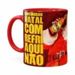 Caneca Natal Skol Com Refri Aqui Não V02 Vermelha